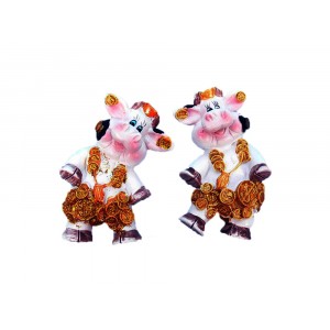 Кравичка парички магнит, 6 см., 2 мод., 12/540