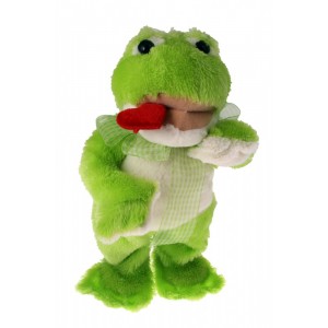 Жаба плюш зелена -музикална 1м. 33х18см.(1/24)