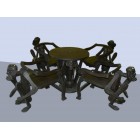 Туземец- комплект маса с 4 стола