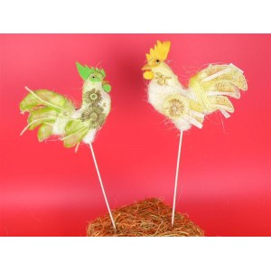 Еко петел на клечка, 2 цвята, 15x12 cm, (12/60)