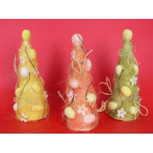 Еко конус с  яйца, 3 цвята, 10x28 cm., (1/18)