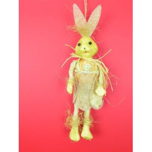Еко зайче, висящо, зелено, 7x24 cm., (6/120)