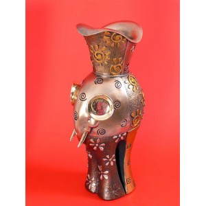 Поли фигура слон,ваза,вис.35см,1 модел,(1x6)