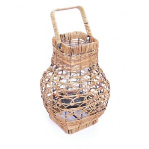 Свещник със стъклена чашка,1 мод.18x37cm(1x16)