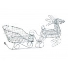 Метална шейна с елен,2 цвята,23х11см(1/24)