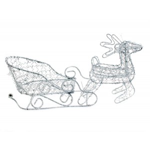 Метална шейна с елен,2 цвята,23х11см(1/24)