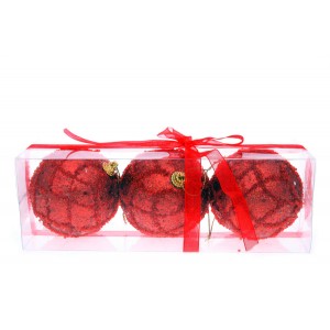 Топки червени мъниста S/3,1мод.,8см(1/96)