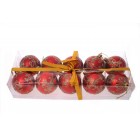 Топка червена декор S/10,1мод.,6см(1/48)