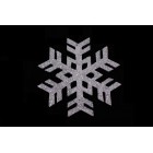 Снежинка пластик сребро,1мод.,15см(1х200)