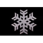 Снежинка пластик сребро,1мод.,25см(1/150)