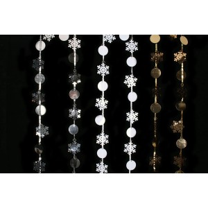 Гирлянд пайети снежинки,зл/ср/б ло,270см(1/288)