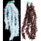 Гирлянд блестящо бяло/кафе звезди,8х200см(1х120)