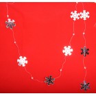 Гирлянд огледален,снежинки,1мод.,160см(24/288)