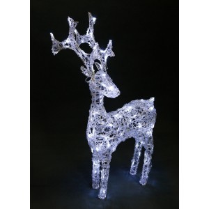 Елен прозрачен “изправен“ - размер H70/L44см,80 бели LED /диодни/ лампички. Външна употреба.