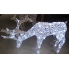 Елен прозрачен “пие вода“ - размер H55/L85см, 80 бели LED /диодни/ лампички. Външна употреба.