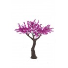 Светещо дърво - розови цветчета - размер H190см, 792 сини LED /диодни/ лампички. Външна употреба.