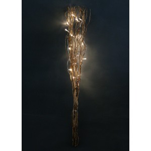 Светещи златни клонки - размер H80см - 20 топло бели LED /диодни/ лампички, на батерии. Вътрешна употреба.