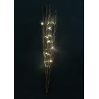 Светещи златни клонки с брокат - размер H80см - 20 топло бели LED /диодни/ лампички, на батерии. Вътрешна употреба.