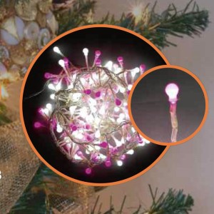 Гирлянд“Фойерверк“,192 бели и розови LED/диони/1
