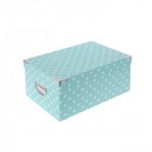 Картонена кутия с дръжки, синя на точки, 44Х31Х24СМ
