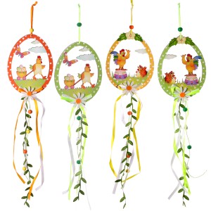 Висяща декорация д-во с панделки...cm(12X144)