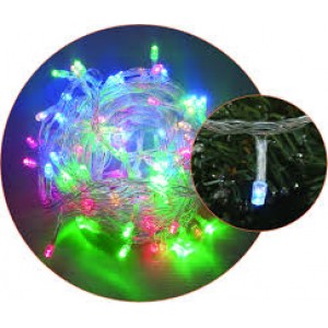  Гирлянд,100 разноцветни LED/диодни/прозрачен кабел