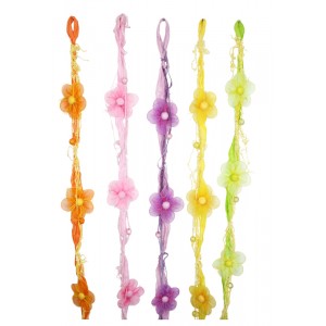 Гирлянд цвеят  и панделки,5 цвята,120СМ(10Х60)