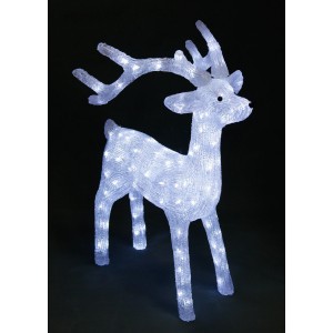 Елен бял - размер H75см, 128 бели LED /диодни/ лампички. Външна употреба