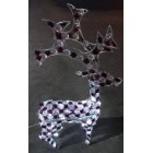 Елен двуцветен “изправен“ - размер H60/L33см, 40 бели LED /диодни/ лампички. Външна употреба.