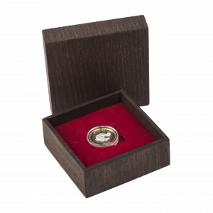 Сребърна паричка за късмет „Богатство“, с частично златно покритие