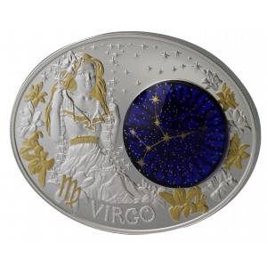 Сребърна монета „Зодиакални знаци - Дева“ 