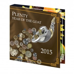Сребърна монета с частично позлатяване „Изобилие и закрила,Годината на Козата“ 2015 Сребърна монета с частично позлатяване „Изобилие и закрила,Годината на Козата“ 2015