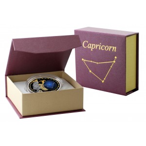 Сребърна монета „Зодиакални знаци – Козирог“