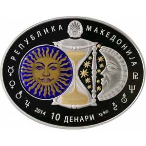 Сребърна монета „Зодиакални знаци - Лъв“