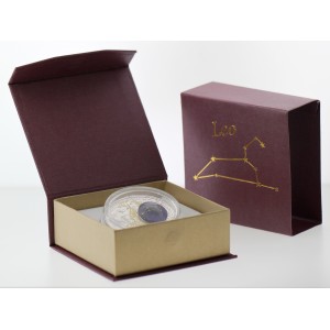 Сребърна монета „Зодиакални знаци - Лъв“