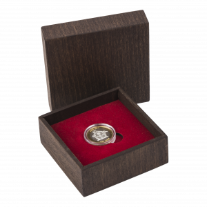 Сребърна паричка за късмет „Нов дом“, с частично златно покритие