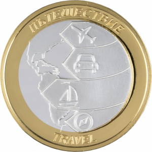 Сребърна паричка за късмет „Пътешествие“, с частично златно покритие