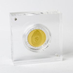 Сребърен медал „Яйце за Здраве и Късмет“, с частично златно покритие Сребърен медал „Яйце за Здраве и Късмет“, с частично златно покритие