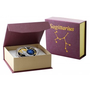 Сребърна монета „Зодиакални знаци – Стрелец“