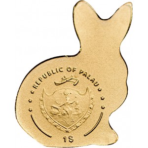 Златна монета „Златно късметлийско зайче“