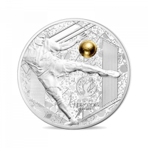 Сребърна монета "Велики спортни събития – Уефа ЕВРО 2016- Силен удар", с частично златно покритие