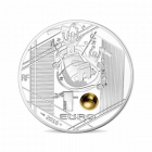 Сребърна монета "Велики спортни събития – Уефа ЕВРО 2016- Силен удар", с частично златно покритие