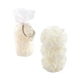 Свещ бяла роза