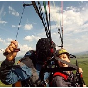 Полет с парапланер от лебедка