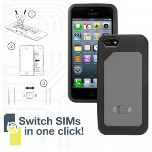 Dual SIM Card Case for iPhone 5/5S