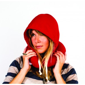 Hoodie Travel Pillow Red