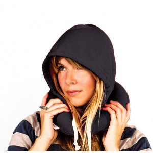 Hoodie Travel Pillow Black