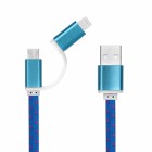 Dual USB Ladekabel (20cm) - iPhone 5/6 und Micro USB