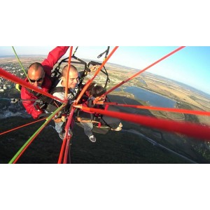 Полет с двоен парапланер /Пилот и двама пасажери/